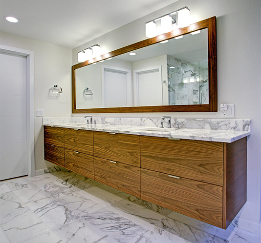 Bathroom Remodel Marble Countertops